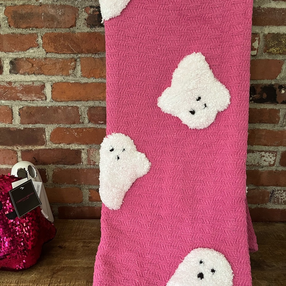 Rachel Zoe, pink ghost blanket new with tags